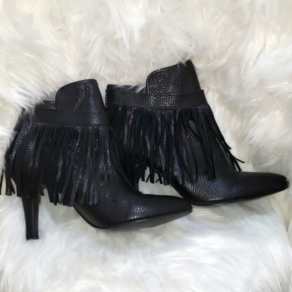 Lane Bryant Ankle Boots Black Leather Size…